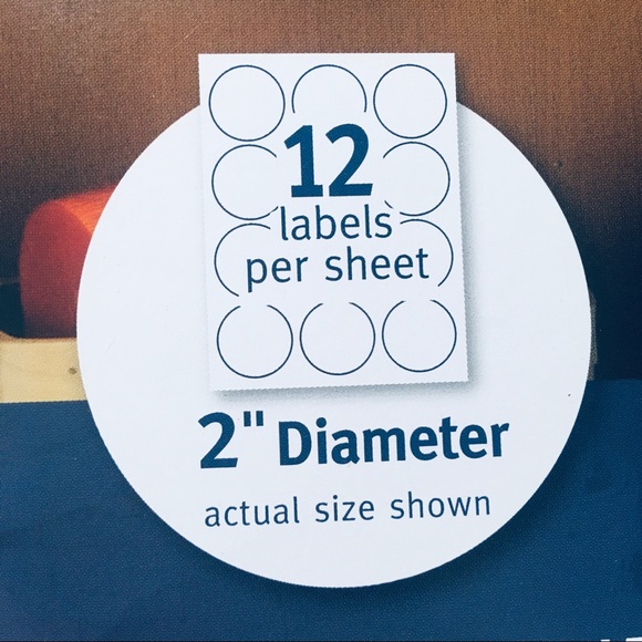 Avery 2" Round Labels for Laser Or Inkjet Printers, 58 Glossy White Labels 22817 - Picture 5 of 7